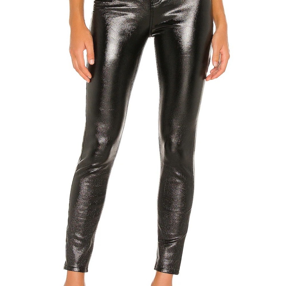 Free People We the Free faux leather high waist Skinny Black pants